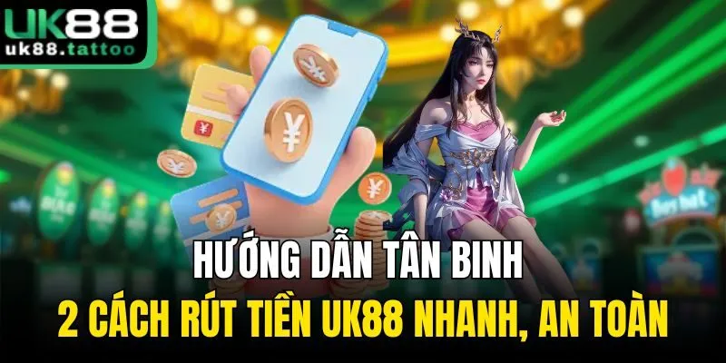 Hướng dẫn tân binh 2 cách rút tiền UK88 nhanh, an toàn